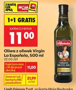 Biedronka Oliwa z oliwek Virgin La Española oferta