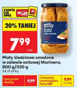 Biedronka Płaty śledzie w zalewie octowej Marinero oferta