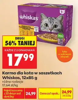 Biedronka Karma dla kota w saszetkach Whiskas oferta