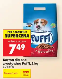 Biedronka Karma dla psa z wołowiną Puffi oferta