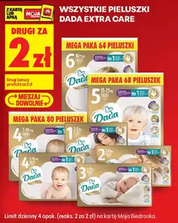 Biedronka WSZYSTKIE PIELUSZKI DADA EXTRA CARE oferta