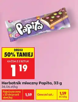 Biedronka Herbatnik mleczny Papita oferta