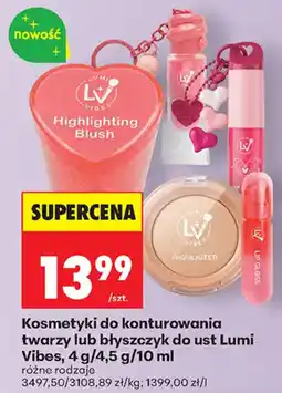 Biedronka Kosmetyki do konturowania twarzy lub błyszczyk do ust Lumi Vibes oferta