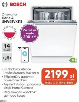 Max Elektro Zmywarka Bosch Serie 4 SMV4EVX11E oferta