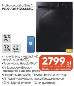 Max Elektro Pralko-suszarka Slim AI WD90DG5G34BBEO oferta