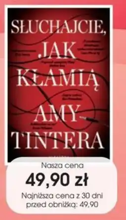 Świat Książki Słuchajcie, jak kłamią Amy Tintera oferta