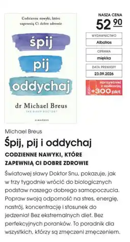 Świat Książki Śpij, pij i oddychaj oferta