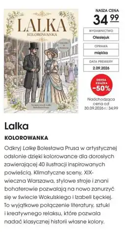 Świat Książki Lalka Kolorowanka oferta