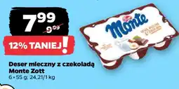 Netto Deser mleczny z czekoladą MONTE ZOTT oferta