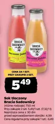Netto Sok tłoczony Bracia Sadownicy oferta