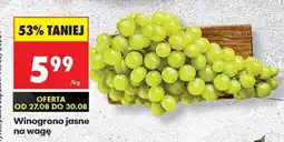 Biedronka Winogrono jasne na wagę oferta
