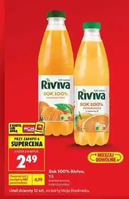 Biedronka Sok 100% Riviva, 1 l oferta
