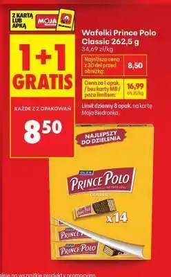 Biedronka Wafelki Prince Polo Classic 262,5 g oferta