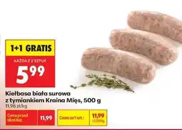 Biedronka Kiełbasa biała surowa z tymiankiem Kraina Mięs, 500 g oferta