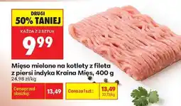 Biedronka Mięso mielone na kotlety z fileta z piersi indyka Kraina Mięs 400 g oferta