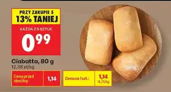 Biedronka Ciabatta 80 g oferta