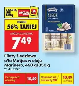 Biedronka Filety śledziowe a' la Matjas w oleju Marinero, 460 g/350 g oferta