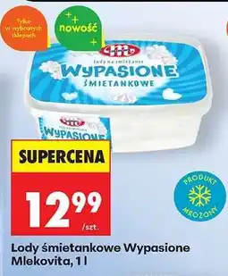 Biedronka Lody śmietankowe Wypasione Mlekovita, 1l oferta