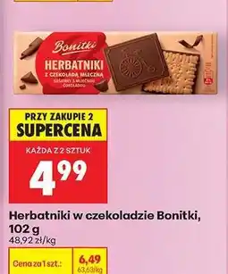 Biedronka Herbatniki w czekoladzie Bonitki, 102 g oferta