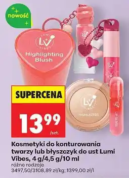 Biedronka Kosmetyki do konturowania twarzy lub błyszczyk do ust Lumi Vibes, 4 g/4,5 g/10 ml oferta