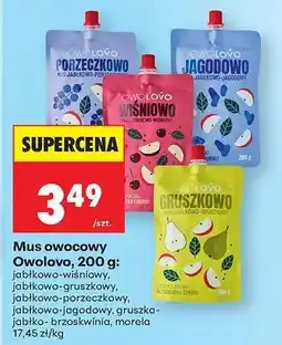 Biedronka Mus owocowy Owolovo, 200 g oferta