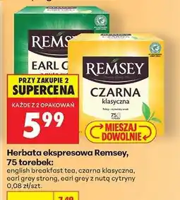 Biedronka Herbata ekspresowa Remsey 75 torebek oferta