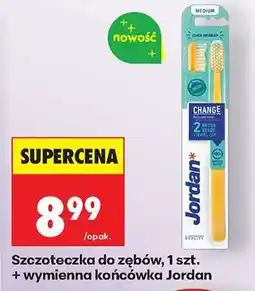 Biedronka Szczoteczka do zębów, 1 szt. + wymienna końcówka Jordan oferta
