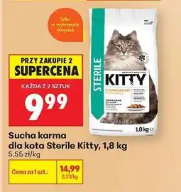 Biedronka Sucha karma dla kota Sterile Kitty 1,8 kg oferta