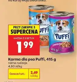 Biedronka Karma dla psa Puffi, 415 g oferta