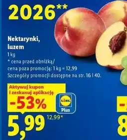 Lidl Nektarynki, luzem oferta