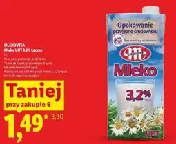 Lidl MLEKOVITA Mleko UHT 3,2% Łączka oferta