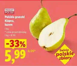 Lidl Polskie gruszki klapsa, luzem oferta