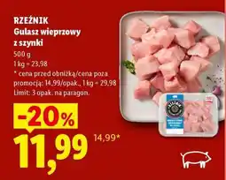 Lidl RZEŹNIK Gulasz wieprzowy z szynki oferta