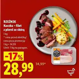 Lidl Rzeźnik Kaczka – filet z piersi ze skórą oferta
