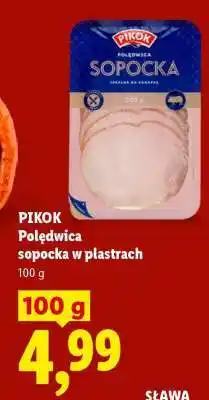 Lidl PIKOK Polędwica sopocka w plastrach oferta