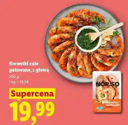 Lidl Krewetki całe gotowane, z głową oferta