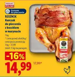 Lidl RZEŹNIK Kurczak do pieczenia z boczkiem w marynacie oferta