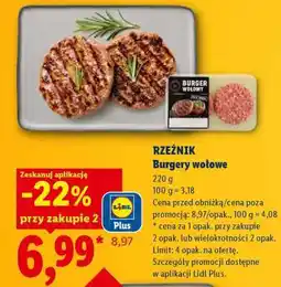 Lidl RZEŹNIK Burgery wołowe oferta