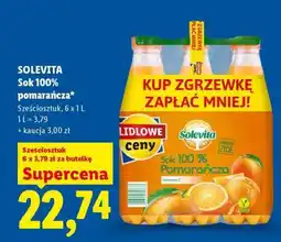 Lidl Solevita Sok 100% pomarańcza oferta