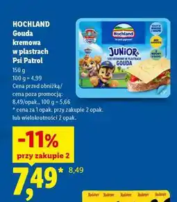 Lidl HOCHLAND Gouda kremowa w plastrach Psi Patrol oferta