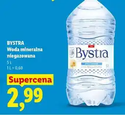 Lidl BYSTRA Woda mineralna niegazowana oferta
