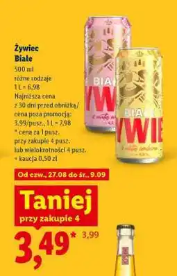 Lidl Żywiec Białe oferta
