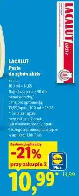 Lidl LACALUT Pasta do zębów Aktiv oferta