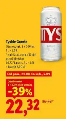 Lidl Tyskie Gronie oferta