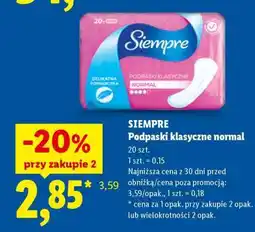 Lidl SIEMPRE Podpaski klasyczne normal oferta