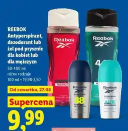 Lidl REEBOK Antyperspirant, dezodorant lub żel pod prysznic oferta