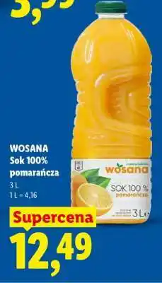 Lidl WOSANA Sok 100% pomarańcza oferta
