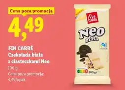 Lidl FIN CARRÉ Czekolada biała z ciasteczkami Neo oferta