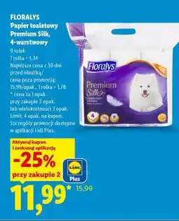 Lidl FLORALYS Papier toaletowy Premium Silk, 4-warstwowy oferta
