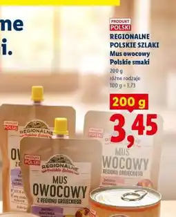 Lidl REGIONALNE POLSKIE SZLAKI Mus owocowy Polskie smaki oferta